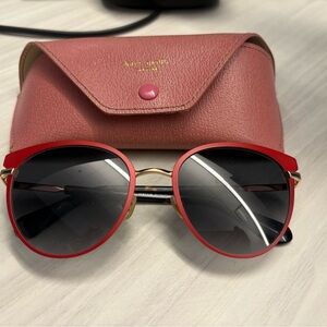 Kate Spade Red and Gold Sunglasses